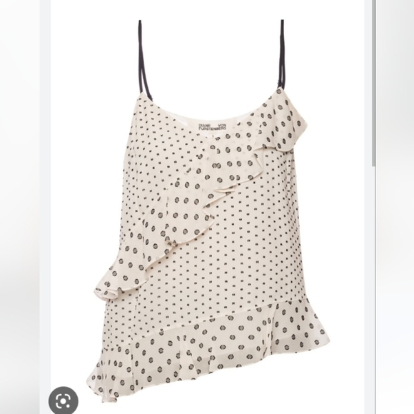 Diane von Furstenberg Lara Ruffle Chiffon Cami - Picture 1 of 12